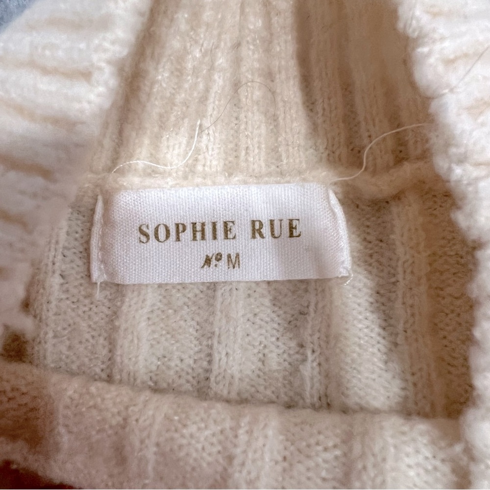 Sophie Rue  by Anthropologie women mock neck ribbed pullover‎ Size M - Picture 6 of 8
